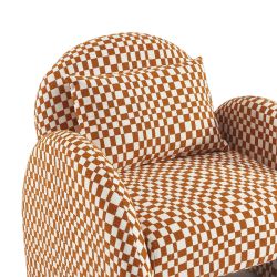 Fauteuil fixe COMA 1 place tissu chenille terracotta