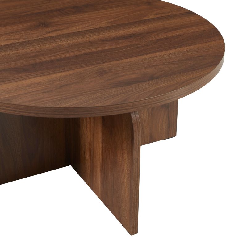 Table basse LILA effet noyer 80cm