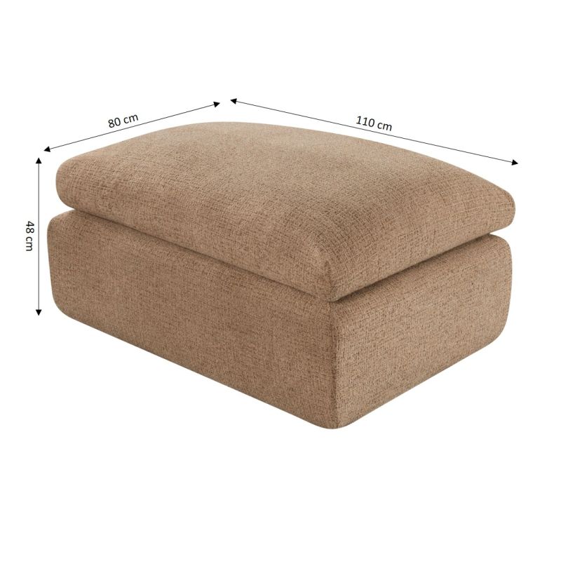 Pouf compressé MEKA 1 place tissu chenille vert