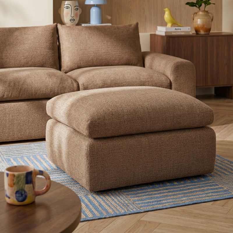 Pouf compressé MEKA 1 place tissu chenille vert