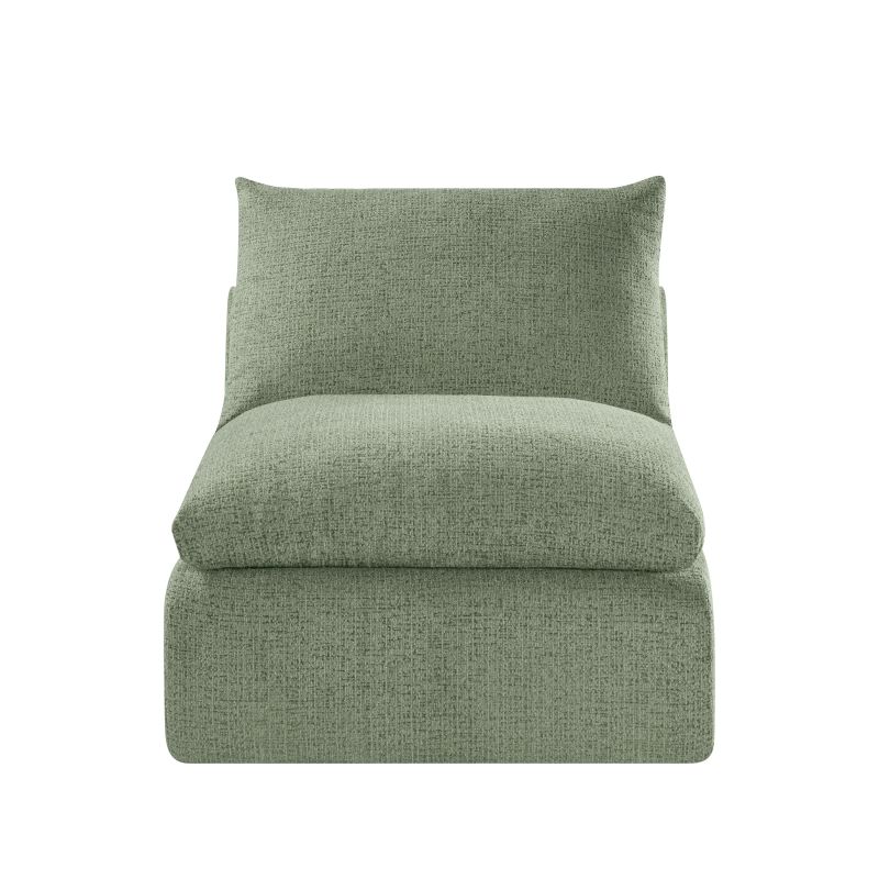 Chauffeuse compressée MEKA 1 place tissu chenille vert