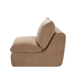 Chauffeuse compressée MEKA 1 place tissu chenille marron