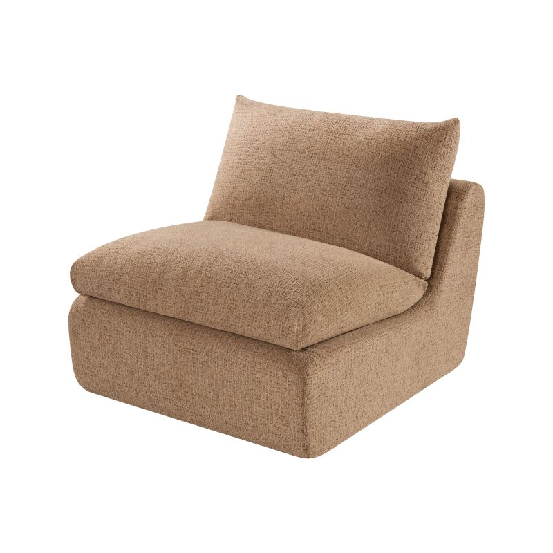 Chauffeuse compressée MEKA 1 place tissu chenille marron