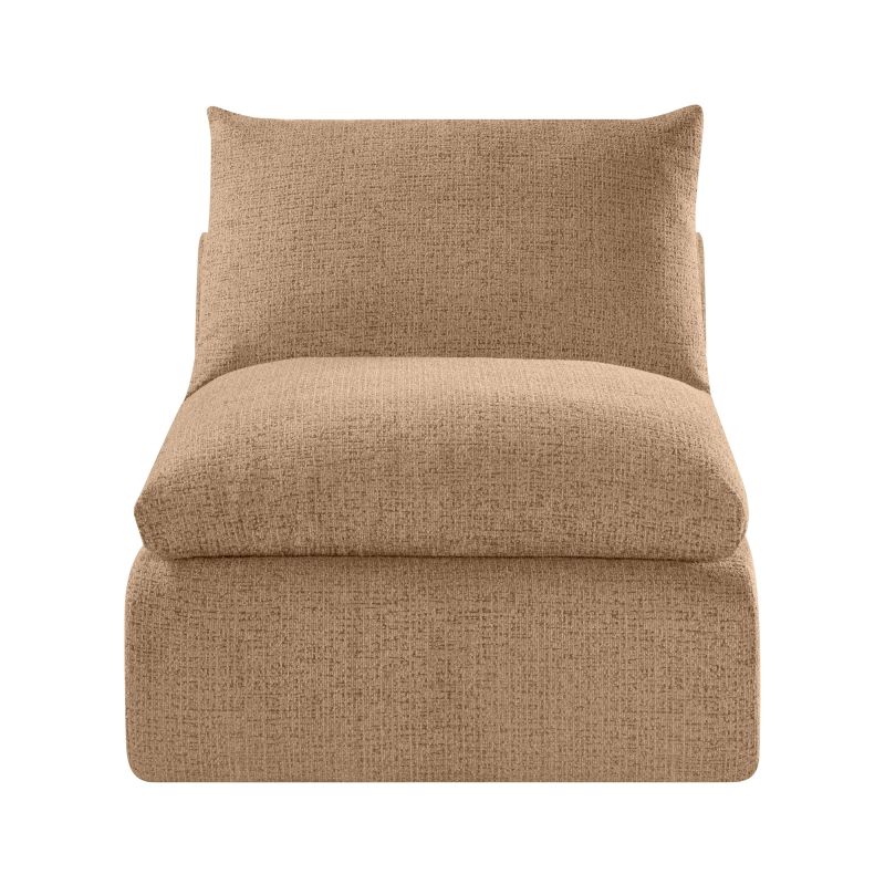 Chauffeuse compressée MEKA 1 place tissu chenille marron