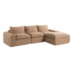 Chauffeuse compressée MEKA 1 place tissu chenille marron