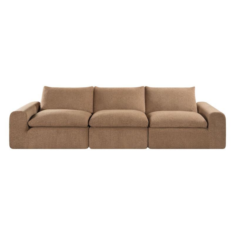 Chauffeuse compressée MEKA 1 place tissu chenille marron