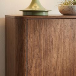 Buffet haut ORLO effet noyer 2 portes 90cm