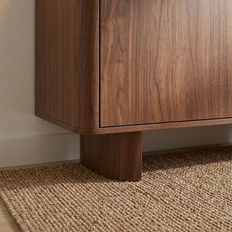 Buffet haut ORLO effet noyer 2 portes 90cm