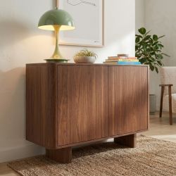 Buffet haut ORLO effet noyer 2 portes 90cm