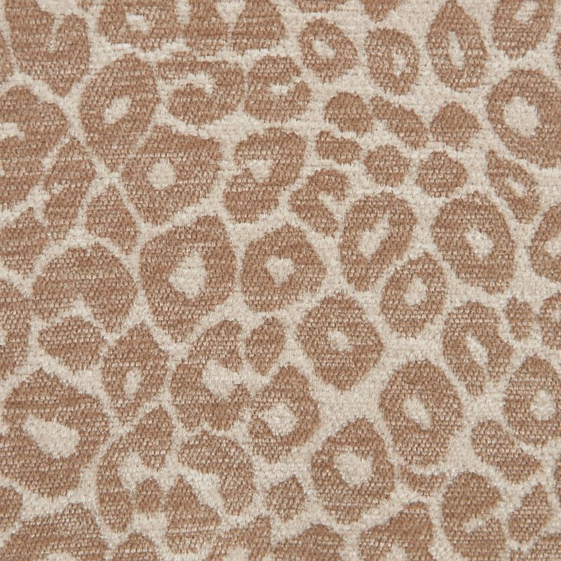 Lot de 2 chaises SELA tissu léopard beige et pieds métal