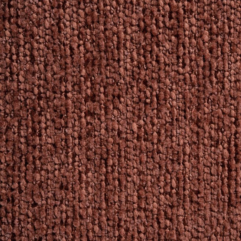 Canapé d'angle gauche compressé VENA 4 places tissu bouclette texturé terracotta
