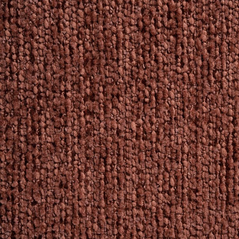 Canapé d'angle droit compressé VENA 4 places tissu bouclette texturé terracotta