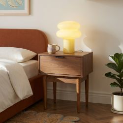 Lot de 2 chevets ALMA effet noyer 40cm