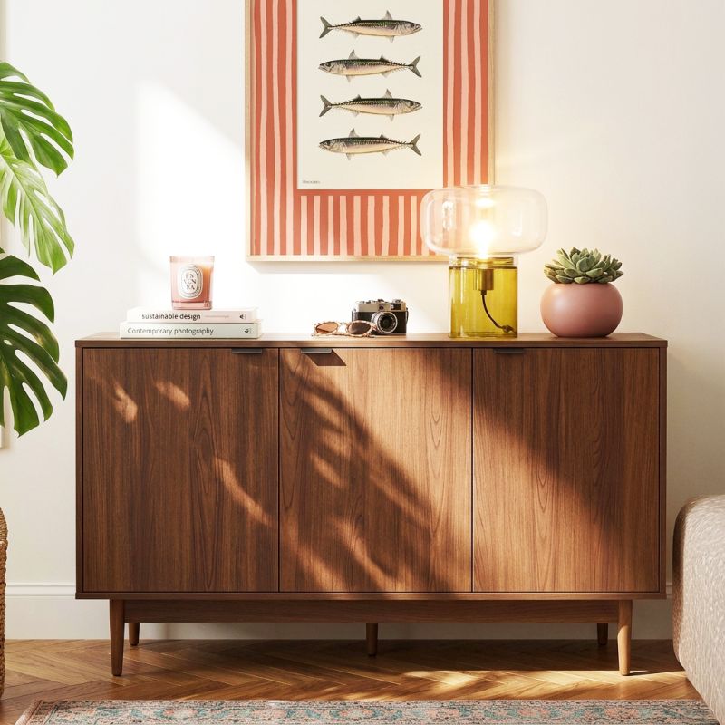 Buffet ALMA effet noyer 133cm