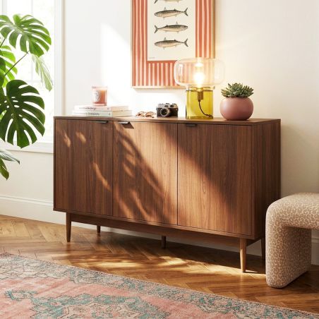Buffet ALMA effet noyer 133cm