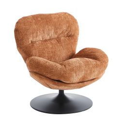 Fauteuil rotatif CERES 1 place tissu terracotta