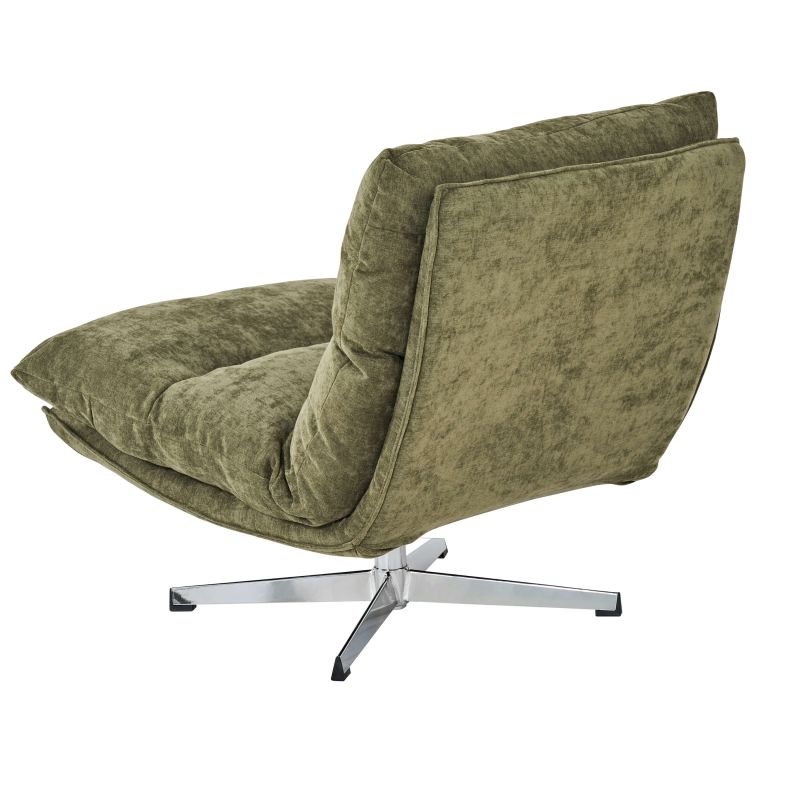 Fauteuil rotatif HYGEA 1 place tissu vert